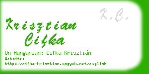 krisztian cifka business card
