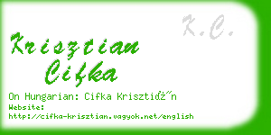 krisztian cifka business card
